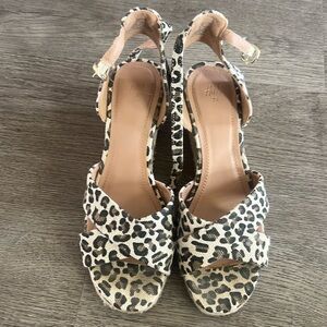 Jaguar print heels, size 38(7.5)